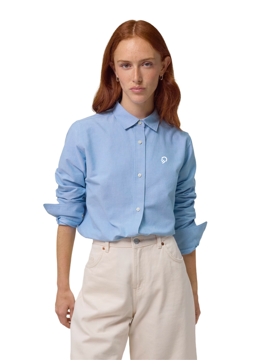 Chemise Oxford Femme Bleue