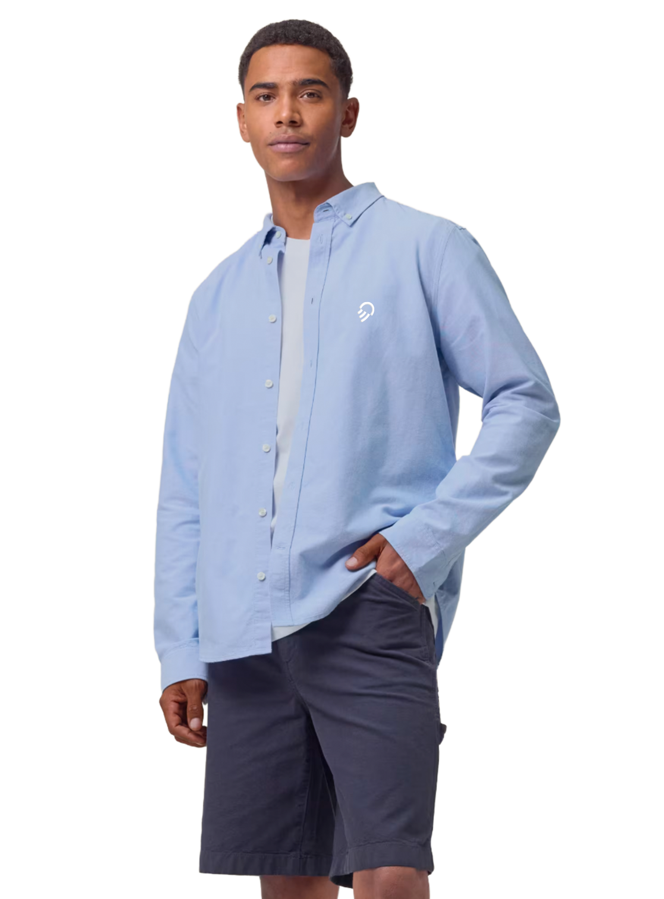Chemise Oxford Homme Bleue